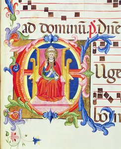 Ms 572 f.125r Geïllustreerde initiaal 