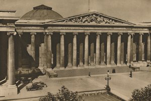 Kolonnade voorkant van het British Museum op de plaats van het oude Montague House door Donald McLeish