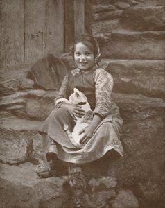 Twee Kleine Zwitserse Dorpelingen in Hospenthal, 1916 door Donald McLeish