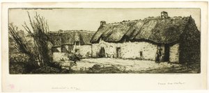 Boerderij met koeien door Donald Shaw MacLaughlan