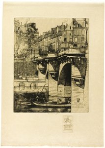 Le Pont Neuf, Parijs (met remarque) door Donald Shaw MacLaughlan