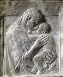 De Pazzi Madonna (Maagd en Kind), ca. 1417-18 (marmer) door Donatello
