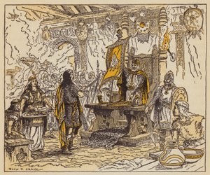 De koning beloont Beowulf