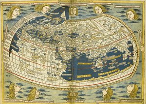 Ptolemaeus wereldkaart door Donnus Nicolaus Germanus