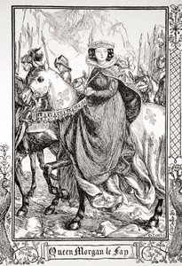 Koningin Morgan le Fay, 1905 door Dora Curtis