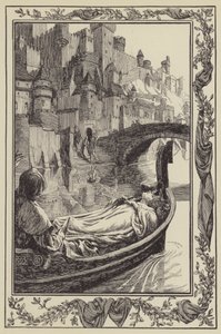 De schuit dreef de rivier af door Dora Curtis