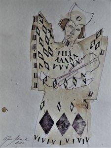 Engelachtige geometrische muzikant door Doris Schmitz