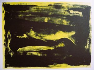 Vetgekleurd geel, donker, abstract