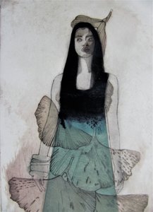 Portret van een Ginkgo-vrouw