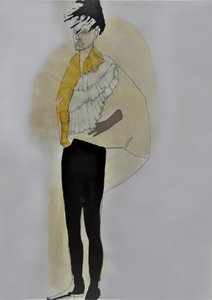 Moderne mode-illustratie door Doris Schmitz