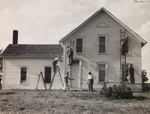 Familieboerderij, Nebraska door Dorothea Lange