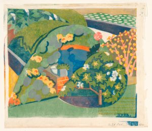 Hoek van de tuin door Dorrit Black