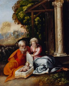 De Heilige Familie door Dosso Dossi