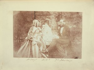 Een Groepsportret met de Heer en Mevrouw Adair Craigie, Mevrouw James Brewster, en Sir David Brewster door Dr. John Adamson