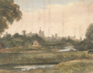 Uitzicht op Windsor vanaf de Rivier door Dr. William Crotch