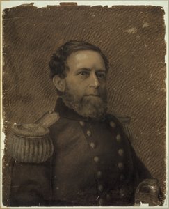 Admiraal Andrew H. Foote, portret van hoofd en schouders, in militair uniform door Drawings