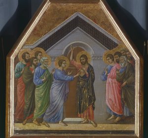 Altaarstuk: De ongeloof van Sint Thomas (detail)