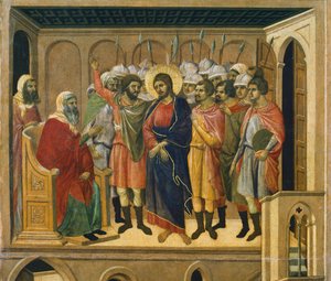 Christus voor de Hogepriester (detail)