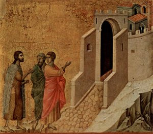 Duccio di Buoninsegna Emaus door Duccio di Buoninsegna