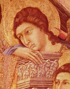 Maestà van Duccio altaarstuk in de kathedraal van Siena (detail)