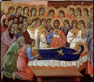 De ontslaping van de Maagd (detail) door Duccio di Buoninsegna