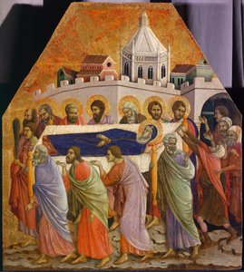 De begrafenis van Maria (detail) door Duccio di Buoninsegna