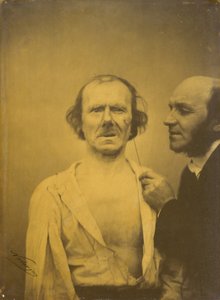 Huilen, tranen van medelijden links, Ontspannen gezicht rechts, 1854-1856, gedrukt 1862