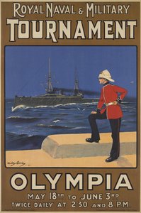 Poster voor het Koninklijk Marine- en Militaire Toernooi, 1910