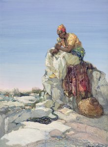 Slangenbezweerder, 1900 door Dudley Hardy