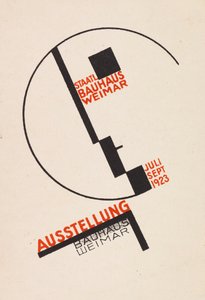 Tentoonstelling Bauhaus Weimar Bauhaus tentoonstelling. Ansichtkaart, 1923