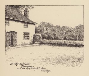 Sussex: Mock Bridge House, Shermanbury zoals het was toen Michael Fairless daar woonde door Duncan Moul
