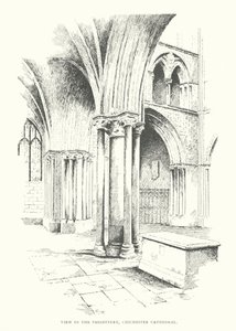 Uitzicht in de pastorie, Chichester Kathedraal door Duncan Moul