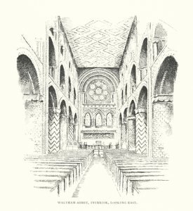 Waltham Abbey, Interieur, kijkend naar het Oosten door Duncan Moul