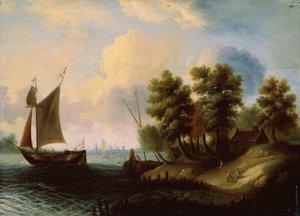 Een Zeegezicht, 17e eeuw door Dutch Master