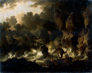 Stormachtige Zee, 17e eeuw door Dutch Master