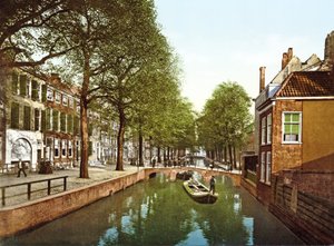 Uitzicht op een kanaal in Den Haag, 1890-1900