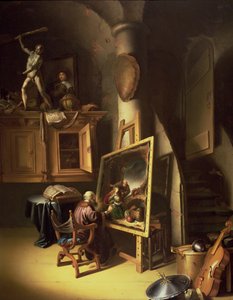 Een Kunstenaar in zijn Atelier, 1635 (paneel)
