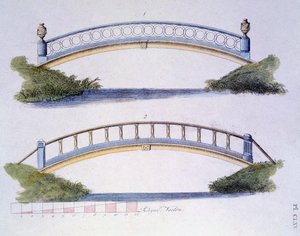 Brugontwerpen uit Magazine of Garden Gems door G. van Laar, gepubliceerd in 1802 door Dutch School