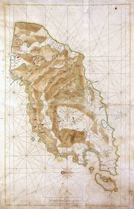 Kaart van het eiland Timor, ca. 1760 door Dutch School