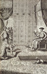 Chinese ambassadeurs bij een Indiase heerser, uit China Illustrated door Athanasius Kircher (1601-80) 1667 door Dutch School