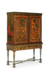 Verzamelaarskast op standaard, c.1700-30