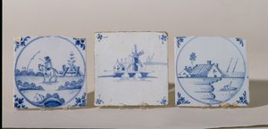 Delftse Tegels, c.1750-1800 door Dutch School