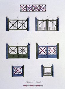 Ontwerpen uit Magazine of Garden Gems door G. van Laar, gepubliceerd in 1802 door Dutch School