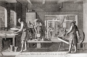 Factory of Abraham van Wylick, Amsterdam Silk Industry, from 