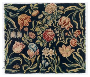 Kamerscherm met bloemrijke tapijtpanelen, mogelijk gemaakt in Nederland