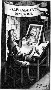 Frontispice van Alphabetum Natura (Alfabet van de Natuur) door F.M. van Helmont, 1667 door Dutch School