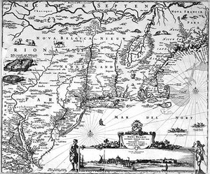 Kaart van Nieuw Amsterdam, ca. 1650