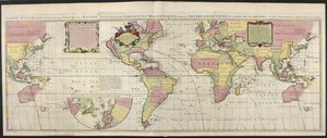 Wereldkaart, met magnetische variaties
