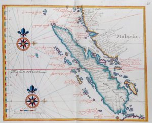 Kaart van Malakka en Sumatra, westelijk Indonesië, deel van de Sunda-eilanden door Dutch School
