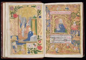 De Aankondiging en Maagd en Kind, miniaturen uit een Getijdenboek, Gebruik van Utrecht, c.1500-20